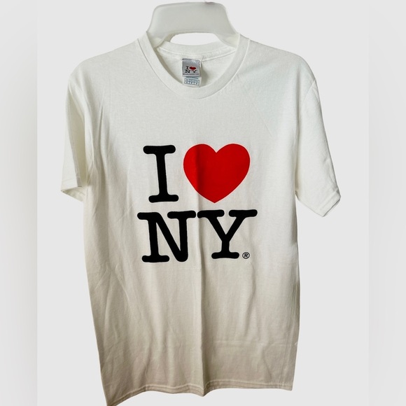I ♥️ New York White Shirt Sleeves Small TShirt BNWT - Picture 1 of 5